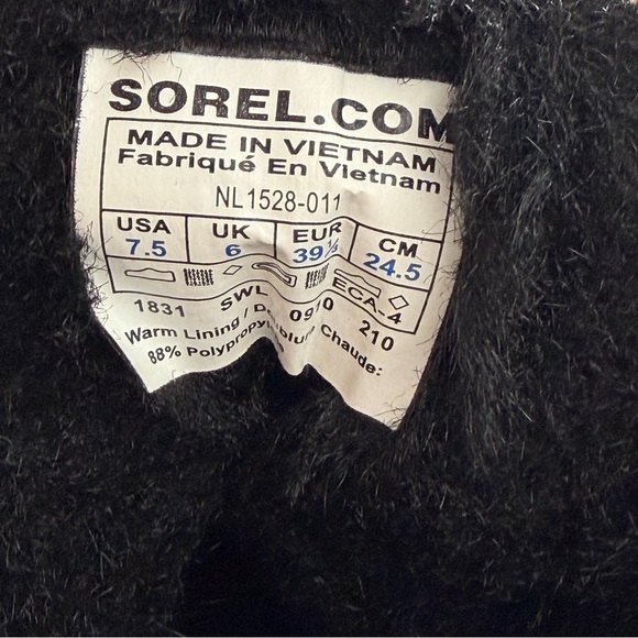 SOREL Black & Red Plaid Ankle Winter Snow Boots Women’s 7.5 Torino Waterproof - Picture 13 of 13